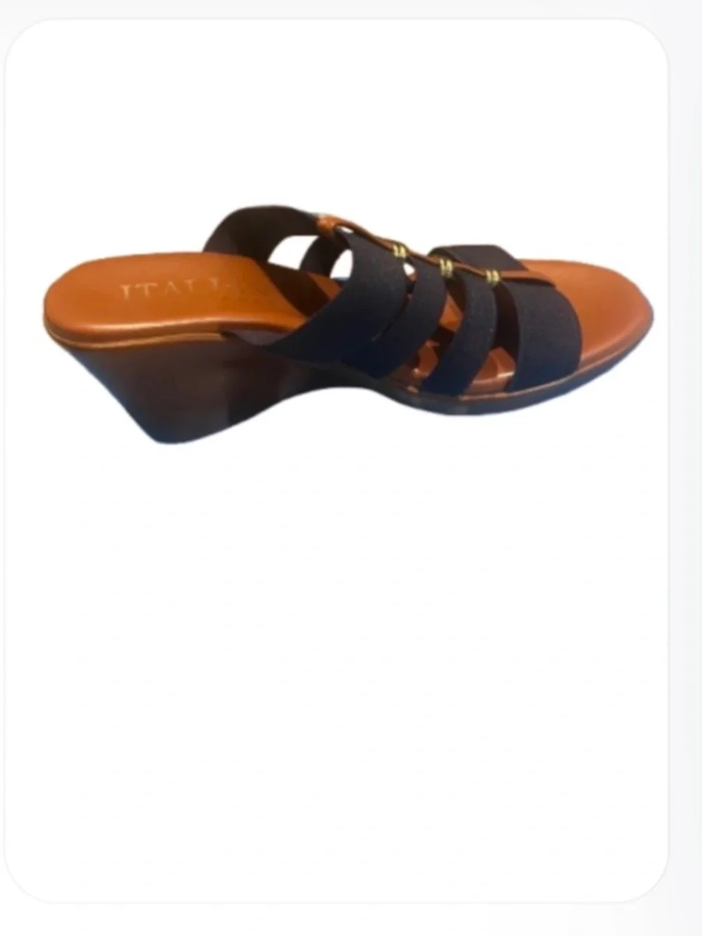 Navy Blue Italian Shoemakers Clover Women's Sandals (Size 6)